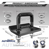 AUTMATCH Hitch Tightener Anti-Rattle Clamp Heavy Duty Steel Stabilizer for 1.25 and 2 inch Trailer Hitches Gunmetal Gray