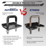 AUTMATCH Hitch Tightener Anti-Rattle Clamp Heavy Duty Steel Stabilizer for 1.25 and 2 inch Trailer Hitches Gunmetal Gray