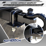 AUTMATCH Hitch Tightener Anti-Rattle Clamp Heavy Duty Steel Stabilizer for 1.25 and 2 inch Trailer Hitches Gunmetal Gray