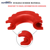 AUTMATCH 3/4" D-Ring Shackle Isolators Washers Kits Rubber Gear Design Rattling Protection Red Shackle Cover 2Pcs