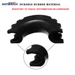 AUTMATCH 3/4" D-Ring Shackle Isolators Washers Kits Rubber Gear Design Rattling Protection Black Shackle Cover 2Pcs