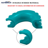 AUTMATCH 3/4" D-Ring Shackle Isolators Washers Kits Rubber Gear Design Rattling Protection Teal Shackle Cover 2Pcs