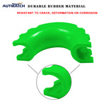 Green 2 Rubber Shackle Isolators and 4 Washers
