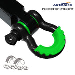 Green 2 Rubber Shackle Isolators and 4 Washers