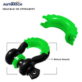 Green 2 Rubber Shackle Isolators and 4 Washers