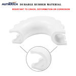 AUTMATCH 3/4" D-Ring Shackle Isolators Washers Kits Rubber Gear Design Rattling Protection White Shackle Cover 2Pcs