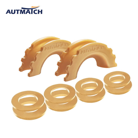 AUTMATCH 3/4" D-Ring Shackle Isolators Washers Kits Rubber Gear Design Rattling Protection Gold Shackle Cover 2Pcs