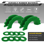 AUTMATCH 3/4" D-Ring Shackle Isolators Washers Kits Rubber Gear Design Rattling Protection Dark Green Shackle Cover 2Pcs