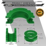 AUTMATCH 3/4" D-Ring Shackle Isolators Washers Kits Rubber Gear Design Rattling Protection Dark Green Shackle Cover 2Pcs