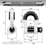 AUTMATCH 3/4" D Ring Shackle (2 Pack) 41,887Ib Break Strength with 7/8" Screw Pin and Isolator & Washer Kit White & Black