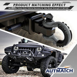 AUTMATCH 3/4" D Ring Shackle (2 Pack) 41,887Ib Break Strength with 7/8" Screw Pin and Isolator & Washer Kit Gray & Black