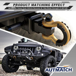 AUTMATCH 3/4" D Ring Shackle (2 Pack) 41,887Ib Break Strength with 7/8" Screw Pin and Isolator & Washer Kit Gold & Black