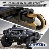 AUTMATCH 3/4" D Ring Shackle (2 Pack) 41,887Ib Break Strength with 7/8" Screw Pin and Isolator & Washer Kit Gold & Black