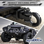 AUTMATCH 3/4" D Ring Shackle (2 Pack) 41,887Ib Break Strength with 7/8" Screw Pin and Isolator & Washer Kit Gunmetal Gray