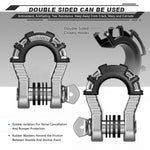 AUTMATCH Shackles 3/4" D Ring Shackle (2 Pack) 68,000Ibs Break Strength with Shackle Isolator & Washers Kit Silver