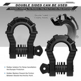 AUTMATCH Shackles 3/4" D Ring Shackle (2 Pack) 68,000Ibs Break Strength with Shackle Isolator & Washers Kit Matte Black