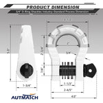 AUTMATCH Shackles 3/4" D Ring Shackle (2 Pack) 68,000Ibs Break Strength with Shackle Isolator & Washers Kit White & Black