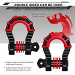 AUTMATCH Shackles 3/4" D Ring Shackle (2 Pack) 68,000Ibs Break Strength with Shackle Isolator & Washers Kit Black