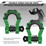 AUTMATCH Shackles 3/4" D Ring Shackle (2 Pack) 68,000Ibs Break Strength with Shackle Isolator & Washers Kit Dark Green & Black