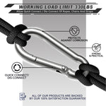AUTMATCH Carabiner Clips, 3" Stainless Steel Spring Snap Hook Caribeener Clips Buckle Pack Grade Heavy Duty Carabiners Quick Link for Camping, Fishing, Hiking, Traveling, Silver, 4 Pack