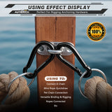 AUTMATCH Carabiner Clips, 3" Carbon Steel Spring Snap Hook Caribeener Clips Buckle Pack Grade Heavy Duty Carabiners Quick Link for Camping, Fishing, Hiking, Traveling, Black, 4 Pack