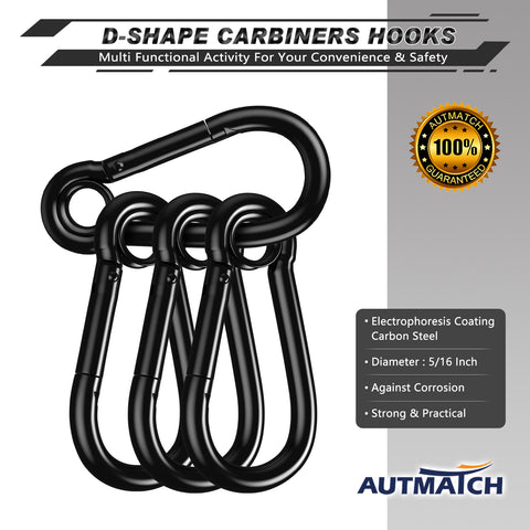  5 Pack - Multipurpose Heavy Duty Carabiner - Snap