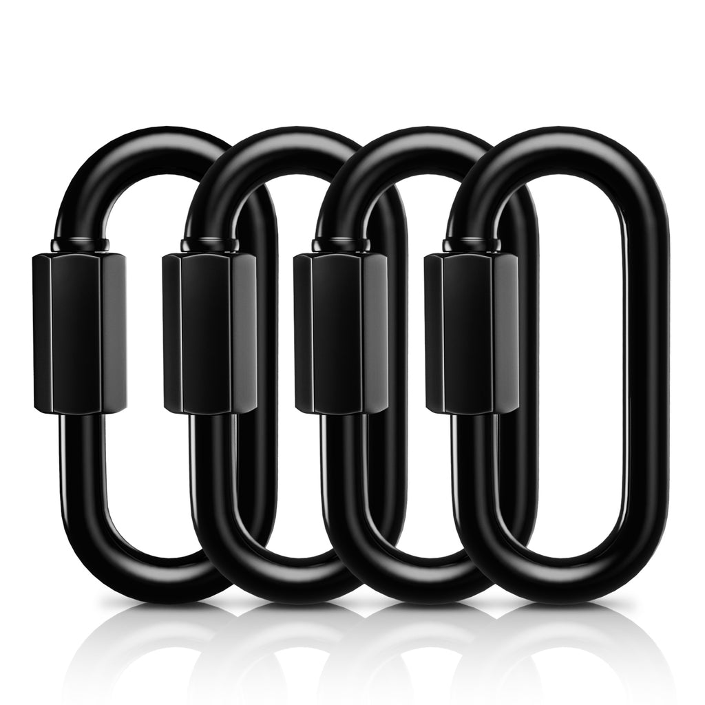 AUTMATCH Chain Quick Links, 3 Locking Carabiner Clips Spring Snap Hoo –  Autmatch