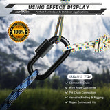 AUTMATCH Chain Quick Links, 3" Locking Carabiner Clips Spring Snap Hook Caribeener Clips Heavy Duty Chain Connector for Camping, Fishing, Hiking, Traveling, Chain Links Black, 4 Pack