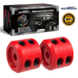 AUTMATCH Winch Cable Hook Stopper (2 Pack) Silicone Rubber Shock Absorbent Winch Stopper Red