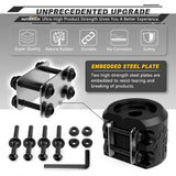 AUTMATCH Winch Cable Hook Stopper (2 Pack) Silicone  Rubber Shock Absorbent Winch Stopper Black