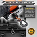 AUTMATCH Winch Cable Hook Stopper (2 Pack) Silicone  Rubber Shock Absorbent Winch Stopper Black