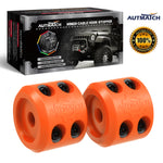 AUTMATCH Winch Cable Hook Stopper (2 Pack) Silicone  Rubber Shock Absorbent Winch Stopper Orange