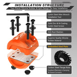 AUTMATCH Winch Cable Hook Stopper (2 Pack) Silicone  Rubber Shock Absorbent Winch Stopper Orange