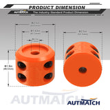 AUTMATCH Winch Cable Hook Stopper (2 Pack) Silicone  Rubber Shock Absorbent Winch Stopper Orange