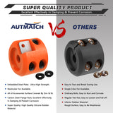 AUTMATCH Winch Cable Hook Stopper (2 Pack) Silicone  Rubber Shock Absorbent Winch Stopper Orange