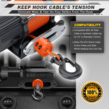 AUTMATCH Winch Cable Hook Stopper (2 Pack) Silicone  Rubber Shock Absorbent Winch Stopper Orange