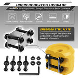 AUTMATCH Winch Cable Hook Stopper (2 Pack) Silicone  Rubber Shock Absorbent Winch Stopper Yellow