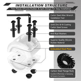 AUTMATCH Winch Cable Hook Stopper (2 Pack) Silicone  Rubber Shock Absorbent Winch Stopper White