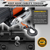 AUTMATCH Winch Cable Hook Stopper (2 Pack) Silicone  Rubber Shock Absorbent Winch Stopper White