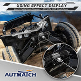 AUTMATCH Winch Cable Hook Stopper (2 Pack) Silicone  Rubber Shock Absorbent Winch Stopper White