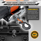 AUTMATCH Winch Cable Hook Stopper (2 Pack) Silicone  Rubber Shock Absorbent Winch Stopper Gray