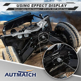 AUTMATCH Winch Cable Hook Stopper (2 Pack) Silicone  Rubber Shock Absorbent Winch Stopper Gray