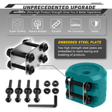 AUTMATCH Winch Cable Hook Stopper (2 Pack) Silicone  Rubber Shock Absorbent Winch Stopper Teal