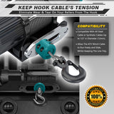 AUTMATCH Winch Cable Hook Stopper (2 Pack) Silicone  Rubber Shock Absorbent Winch Stopper Teal