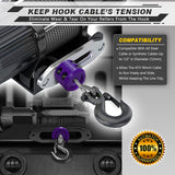 AUTMATCH Winch Cable Hook Stopper (2 Pack) Silicone  Rubber Shock Absorbent Winch Stopper Purple