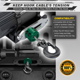 AUTMATCH Winch Cable Hook Stopper (2 Pack) Silicone  Rubber Shock Absorbent Winch Stopper Dark Green
