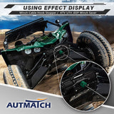 AUTMATCH Winch Cable Hook Stopper (2 Pack) Silicone  Rubber Shock Absorbent Winch Stopper Dark Green