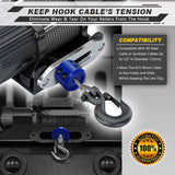 AUTMATCH Winch Cable Hook Stopper (2 Pack) Silicone  Rubber Shock Absorbent Winch Stopper Blue