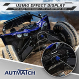 AUTMATCH Winch Cable Hook Stopper (2 Pack) Silicone  Rubber Shock Absorbent Winch Stopper Blue