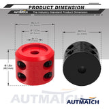 AUTMATCH Winch Cable Hook Stopper (2 Pack) Silicone  Rubber Shock Absorbent Winch Stopper Black & Red
